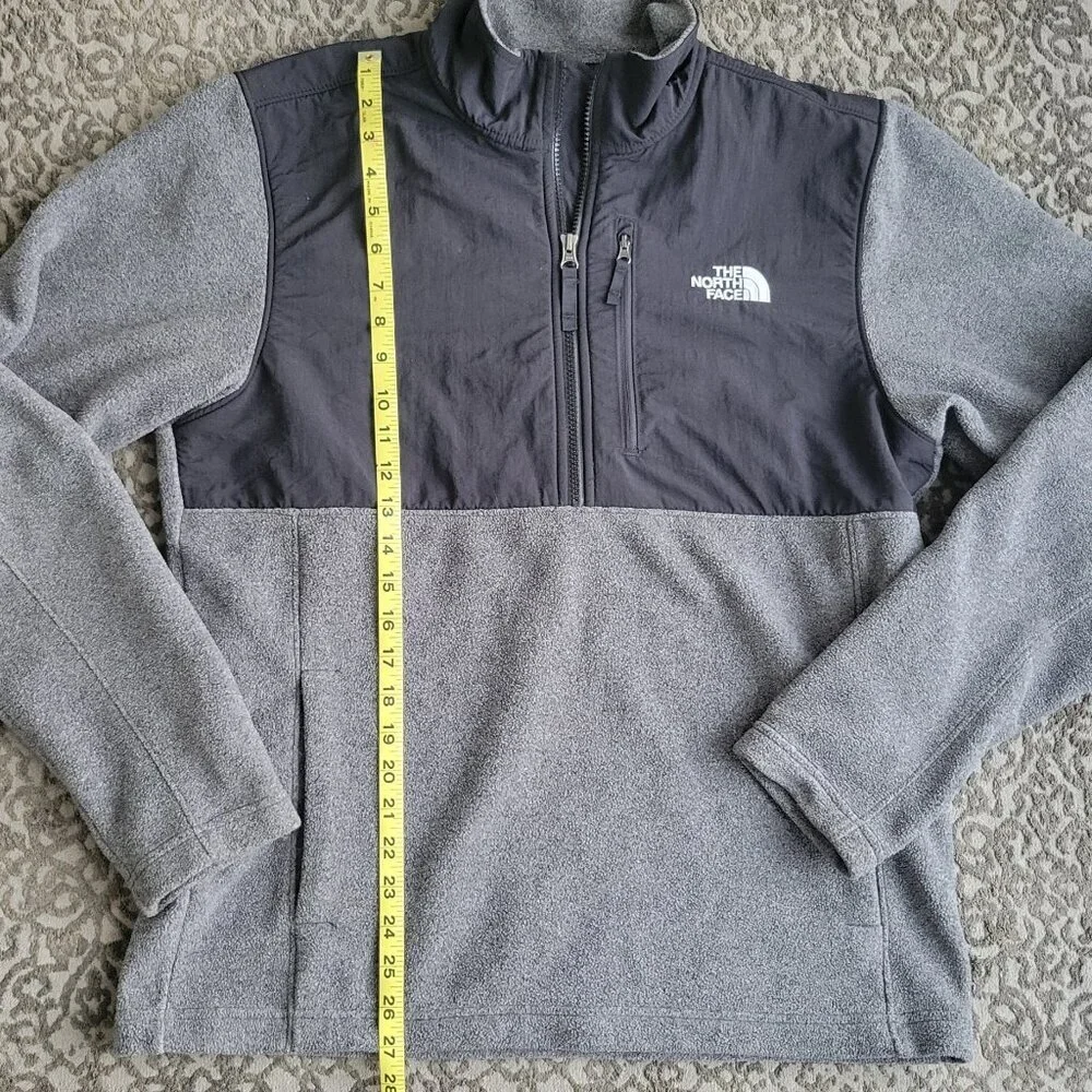 The North Face Men’s ½ Zipper Front Fleece Pullover Black/Gray Size M Medium